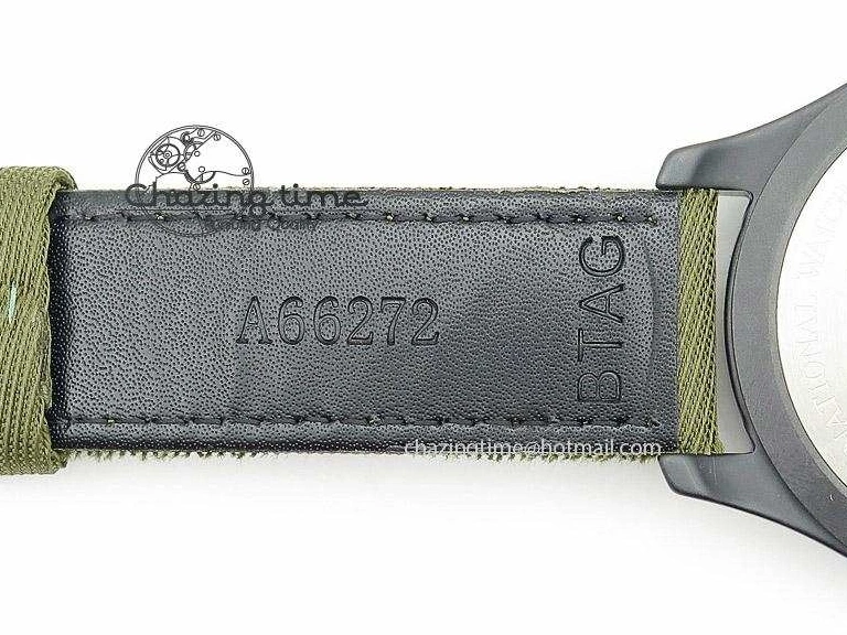 MIROTIME 0309 Big Pilot Top Gun Miramar PVD Plated Titanium on Green Nylon Strap A23J Refined 7398